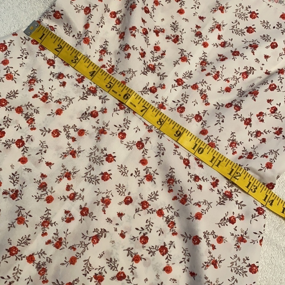 SHEIN dress square neck floral print fit/flare style flutter sleeves Sz XSmall - Picture 4 of 8